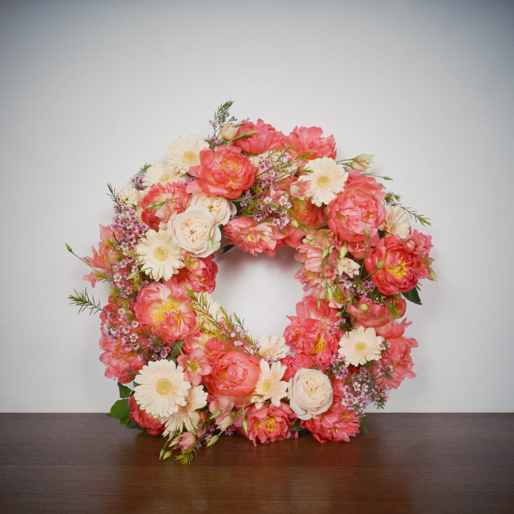 Couronne rose : Cercle de tendresse