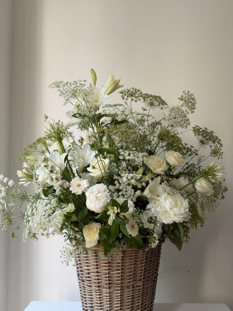 Panier fleuri Jardin des souvenirs (ref.45)